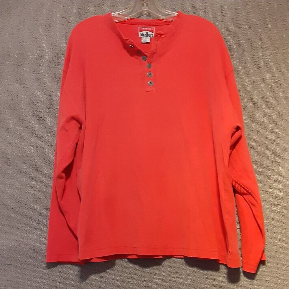 Marlboro Shirt Vintage Adult Extra Large Long John Thermal Henley 2185
